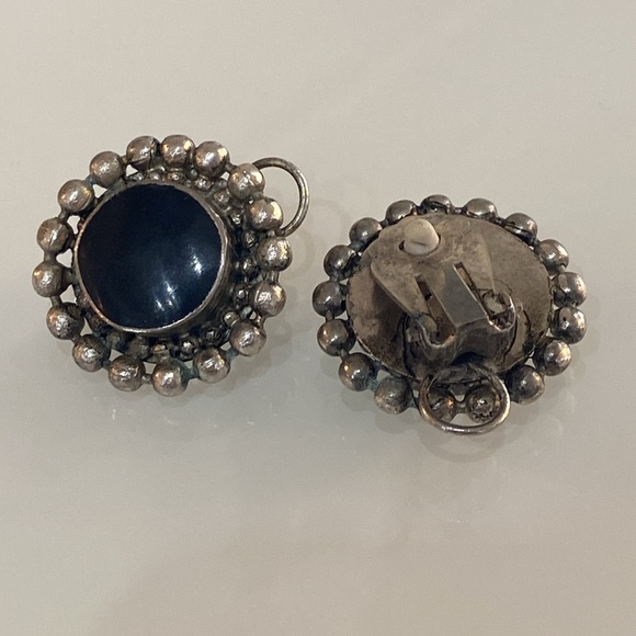 Black and Silver Earrings - Picture 2 of 5